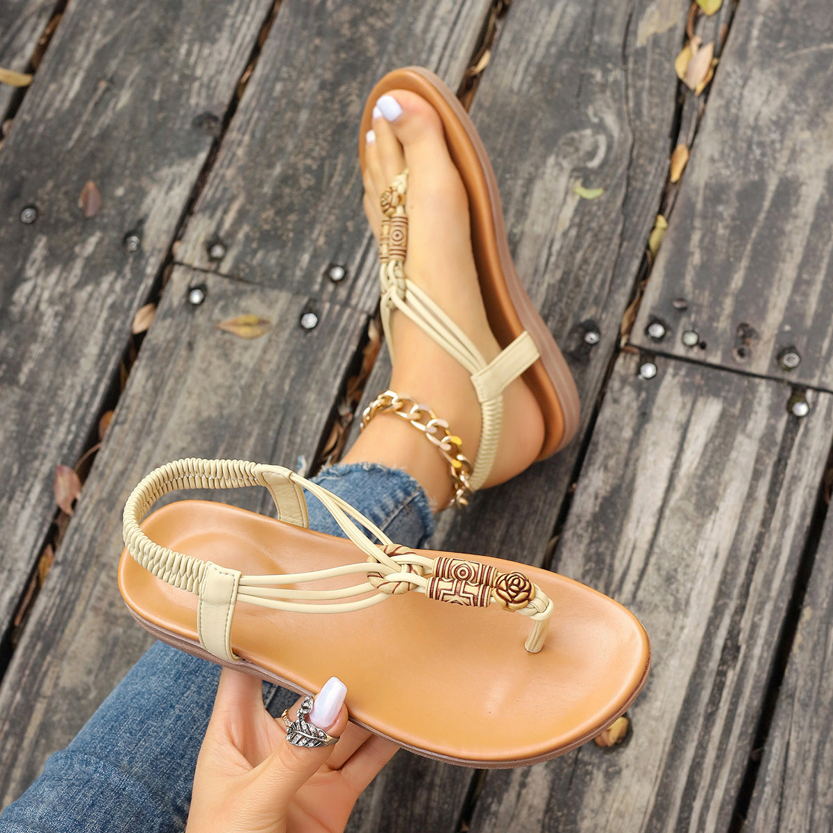 Ortho Welt Flat Sandals - Summer - Unique And Elegant