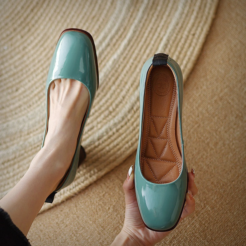 Ortho Welt Damen Pumps - Zweifarbig Orthopedic Blockabsatz