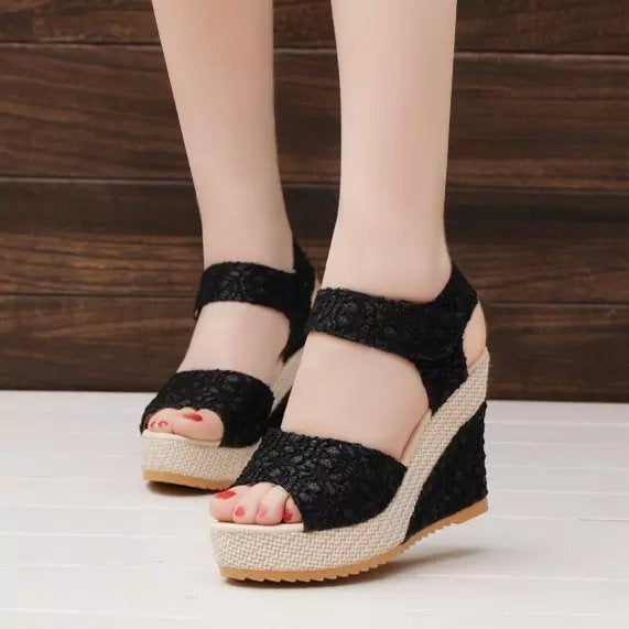 Ortho Welt Flat-Bottomed High-Heeled Sandals - Unique Elegance