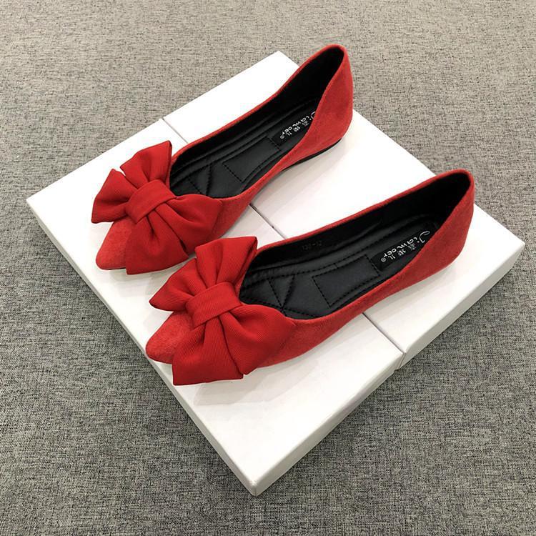 Ortho Welt Damen-Ballerinas – Orthopedic, Schleife, Gummisohle