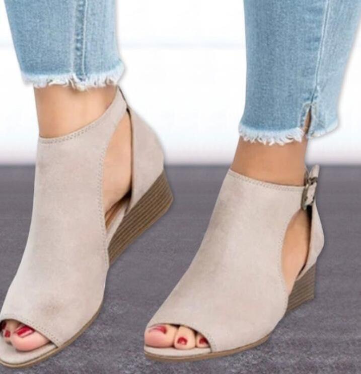 Ortho Welt Damen Orthopädische Keilsandalen Offene Zehen