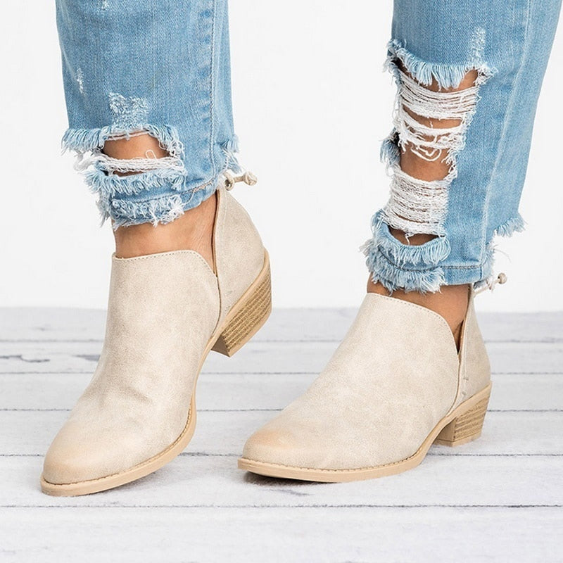 Ortho Welt Retro High Heel Ankle Boots - Unique Autumn