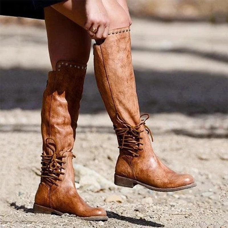 Ortho Welt Orthopedic Lederstiefel – Runde Zehen, Schnürung