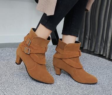 Ortho Welt Ankle Boots - Orthopedic Block Heel & Buckles