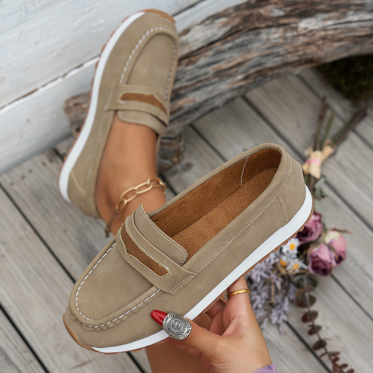 Ortho Welt Damen Plateau-Loafer – Orthopädische Sohle