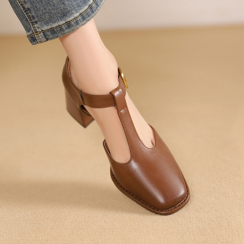 Ortho Welt Orthopedic Sandals - Square Toe T-Bar Design