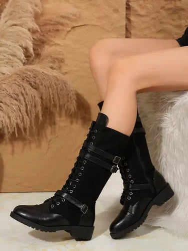 Ortho Welt Boots - Orthopedic Block Heel, Buckle Detail