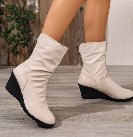 Ortho Welt Wedge Ankle Boots - Orthopedic & Warm Lining