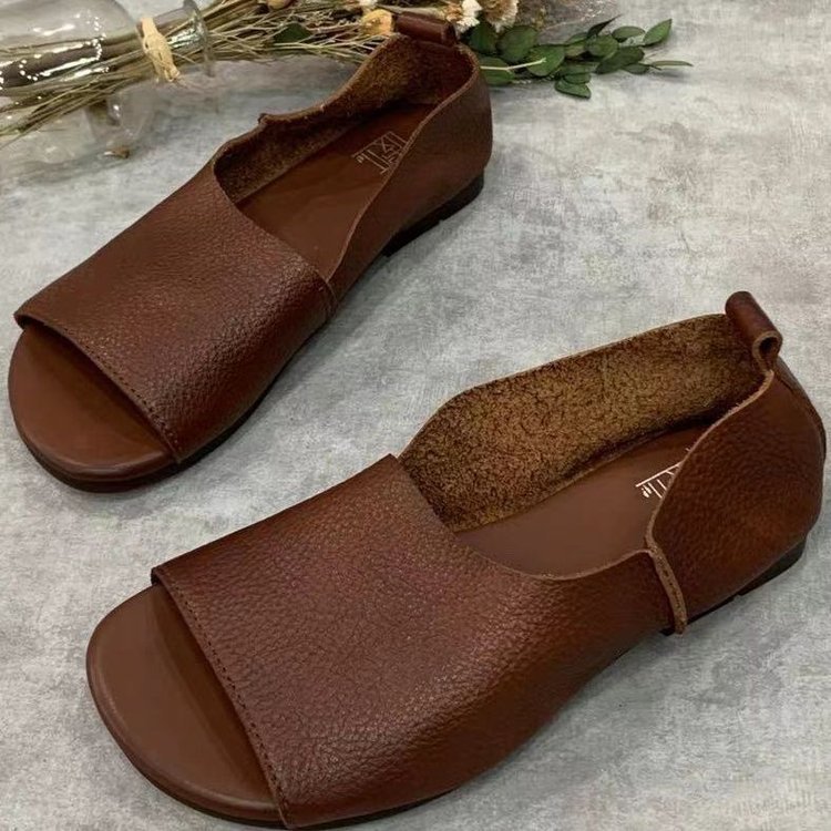 Ortho Welt Orthopedic Soft Leather Open Toe Shoes