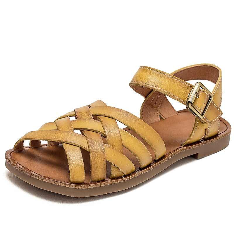 Ortho Welt Damen Orthopädische Ledersandalen - Verstellbar