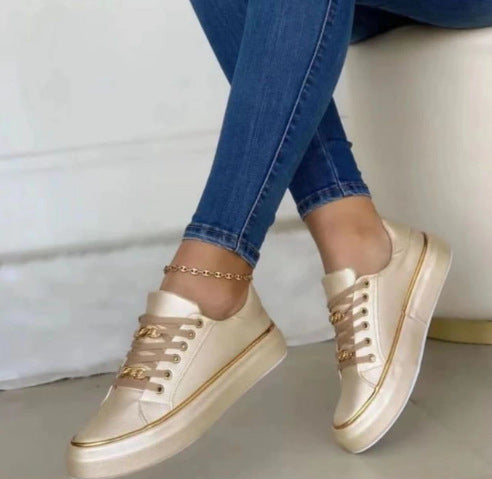 Ortho Welt Chain Flat Shoes - Comfort And Unique Style