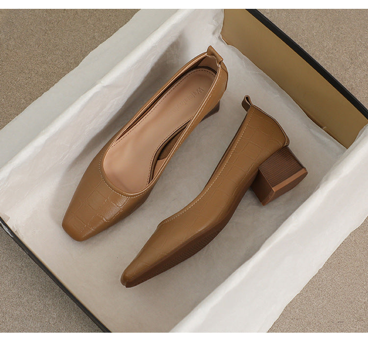 Ortho Welt Pumps – Eckig, Orthopädisch, Blockabsatz