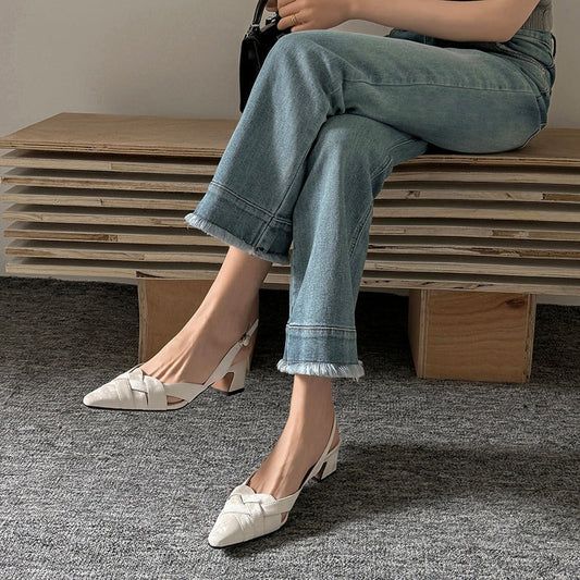 Ortho Welt Slingback Pumps - Orthopedic Block Heel