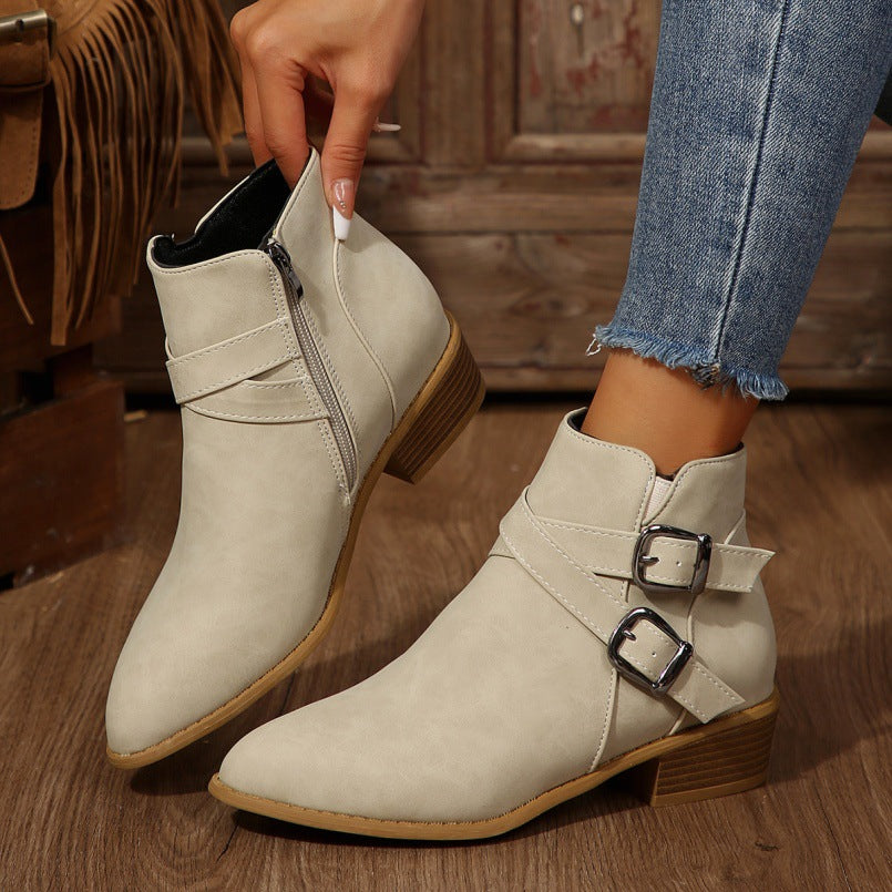 Ortho Welt Ankle Boots – Orthopedic Block Heel Comfort