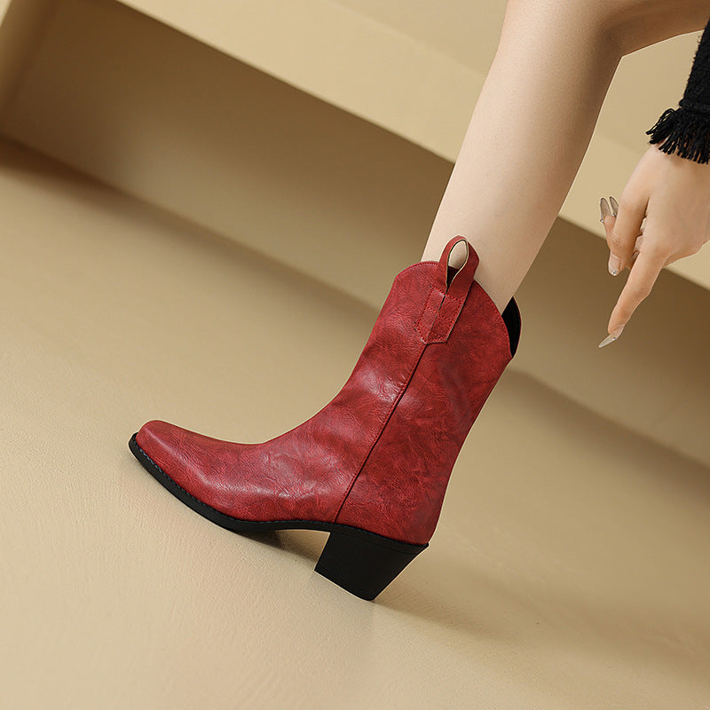 Ortho Welt Orthopedic Square-Toe Boots - Chunky Heel