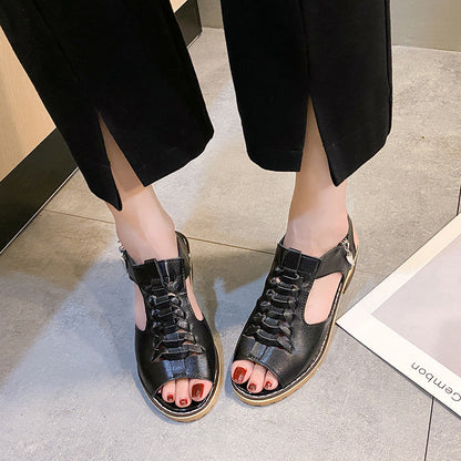 Ortho Welt Ledersandale - Orthopädischer Blockabsatz Komfort