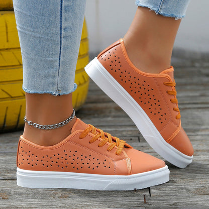 Ortho Welt Cutout Flat Shoes - Unique Elegance
