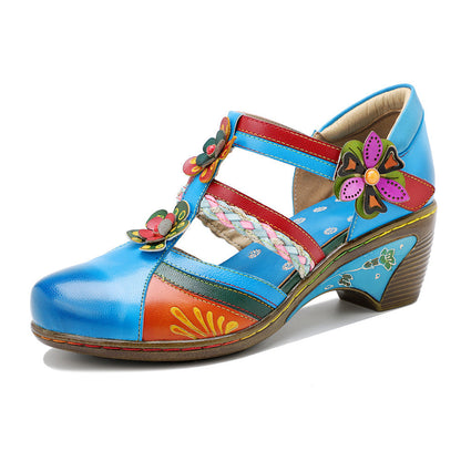 Ortho Welt Retro Sandals - Orthopedic Floral Wedge