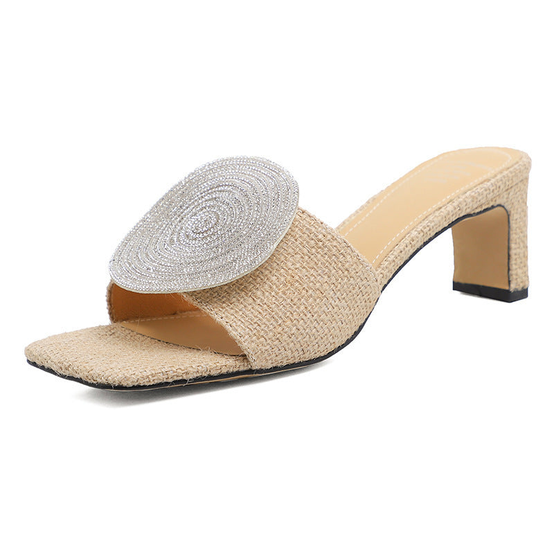 Scarlett | Orthopädische Damen-Sandalen mit Kristallblockabsatz