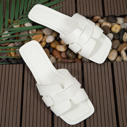 Ortho Welt Square-Toe Flat Sandals - Unique Elegance For Summer