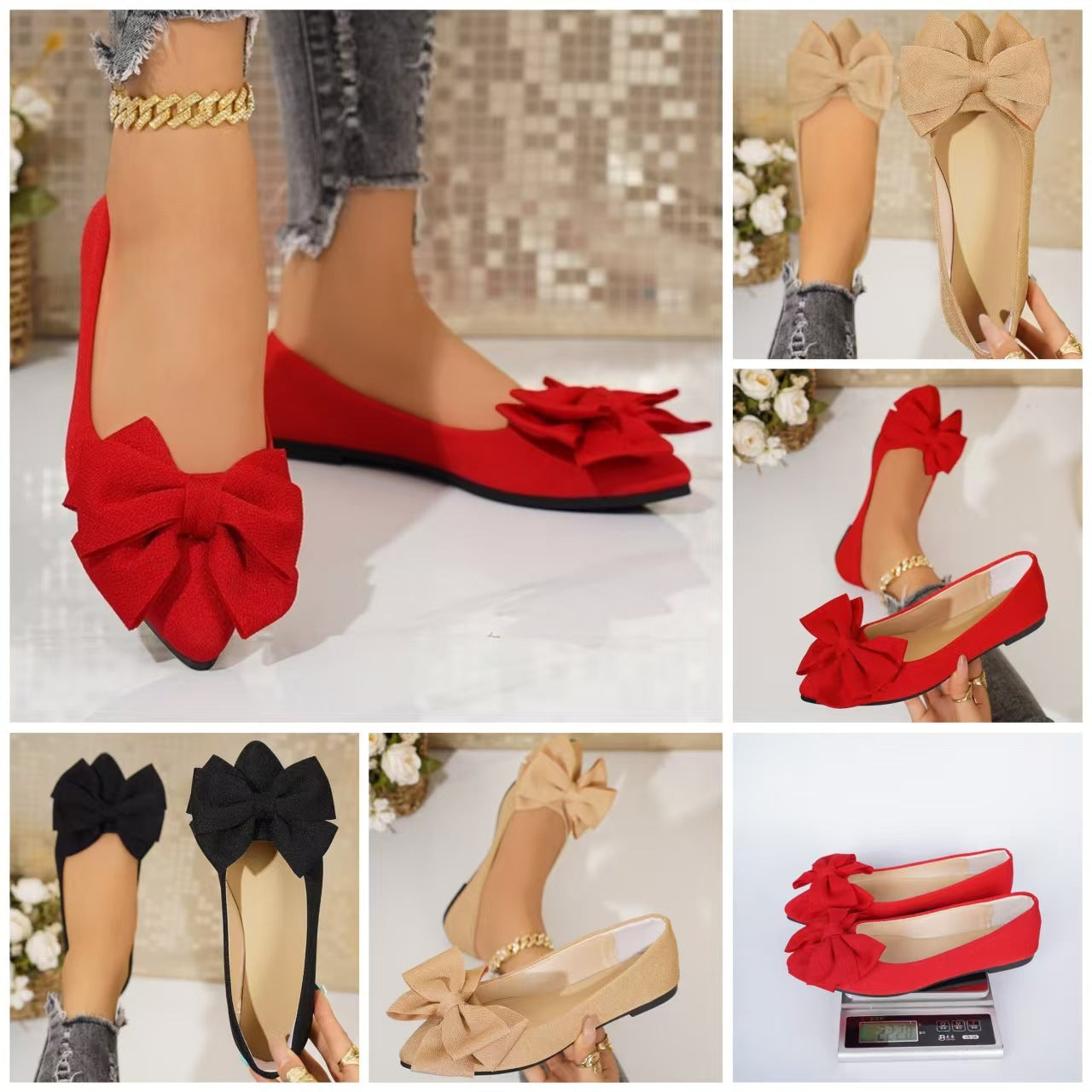 Ortho Welt Slip-On Shoes In Larger Sizes With An Elegant Bow