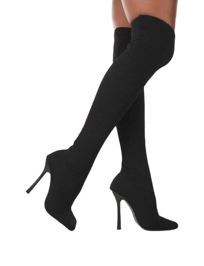 Ortho Welt Overknee Boots - Orthopedic Stretch Knit