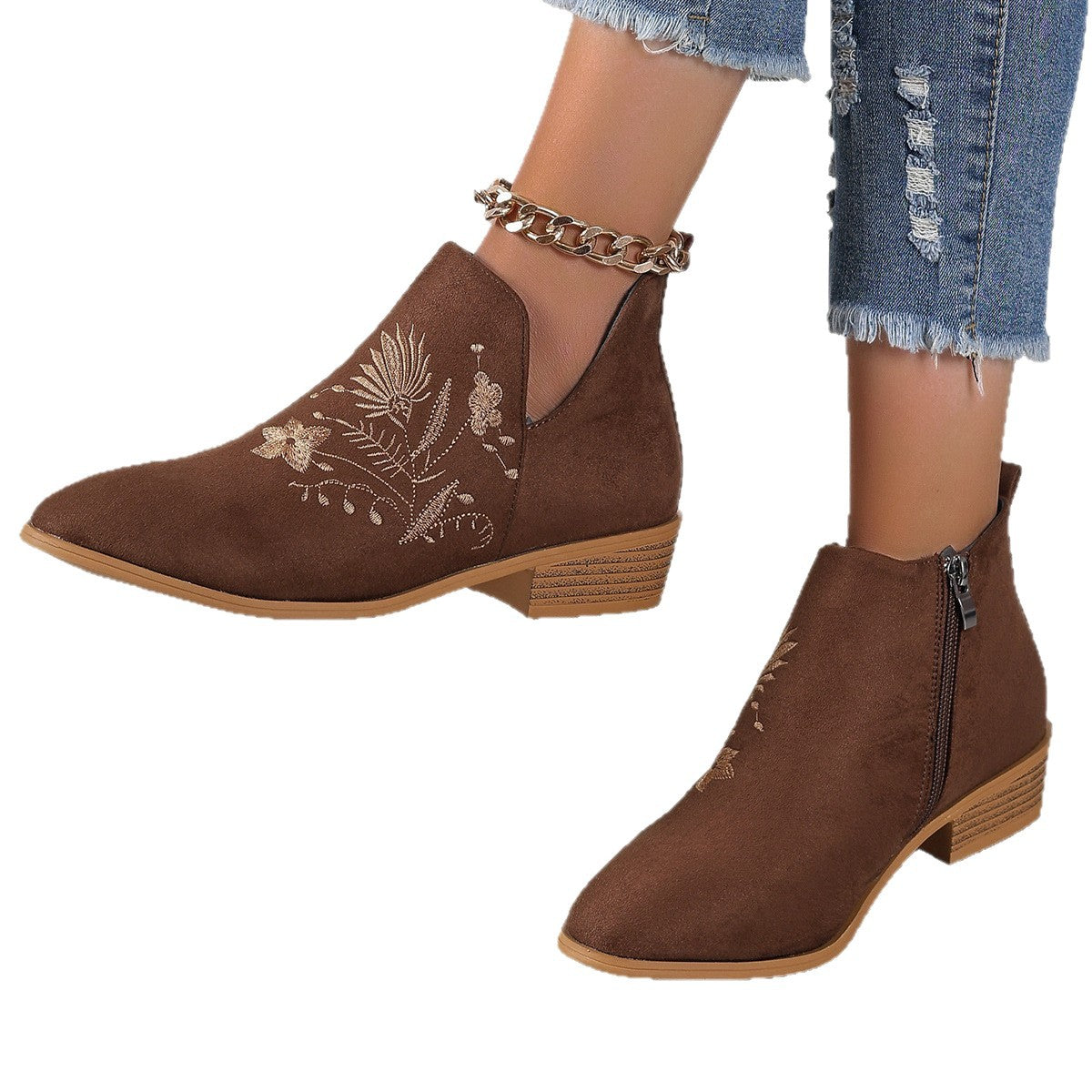 Ortho Welt Printed Short Boots - Orthopedic Comfort