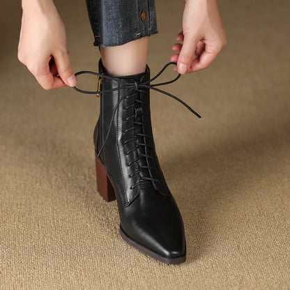 Ortho Welt Ankle Boots - Orthopedic Thick Heel Comfort