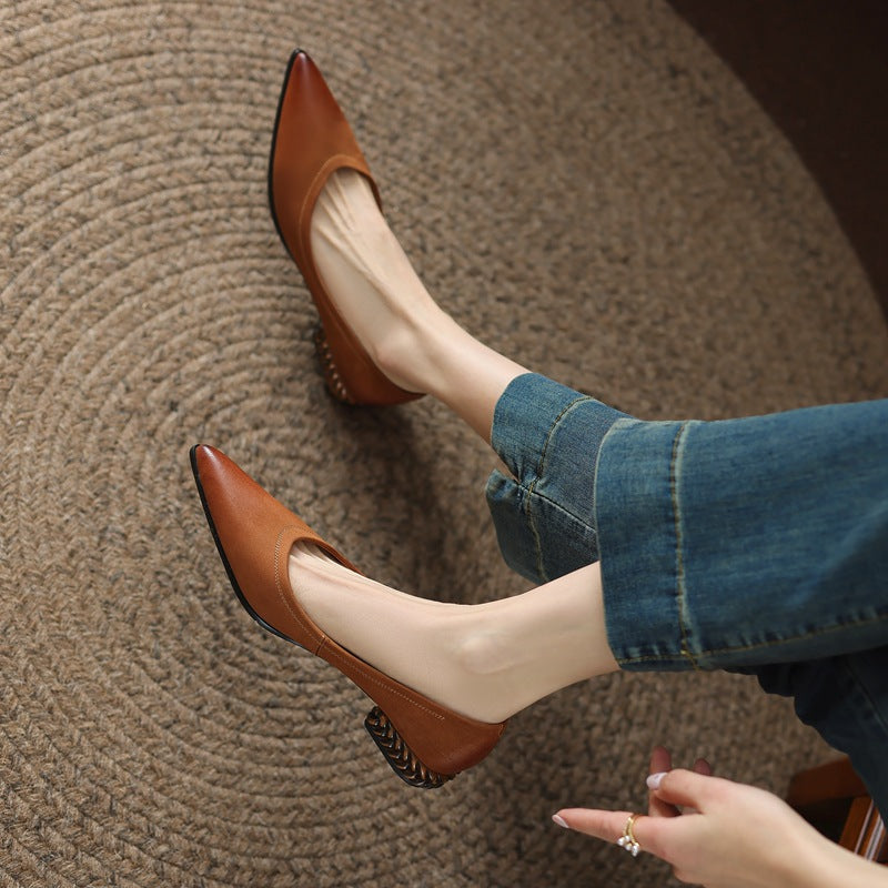 Ortho Welt Orthopedic Low-Cut Pointed Toe Shoes - Comfort