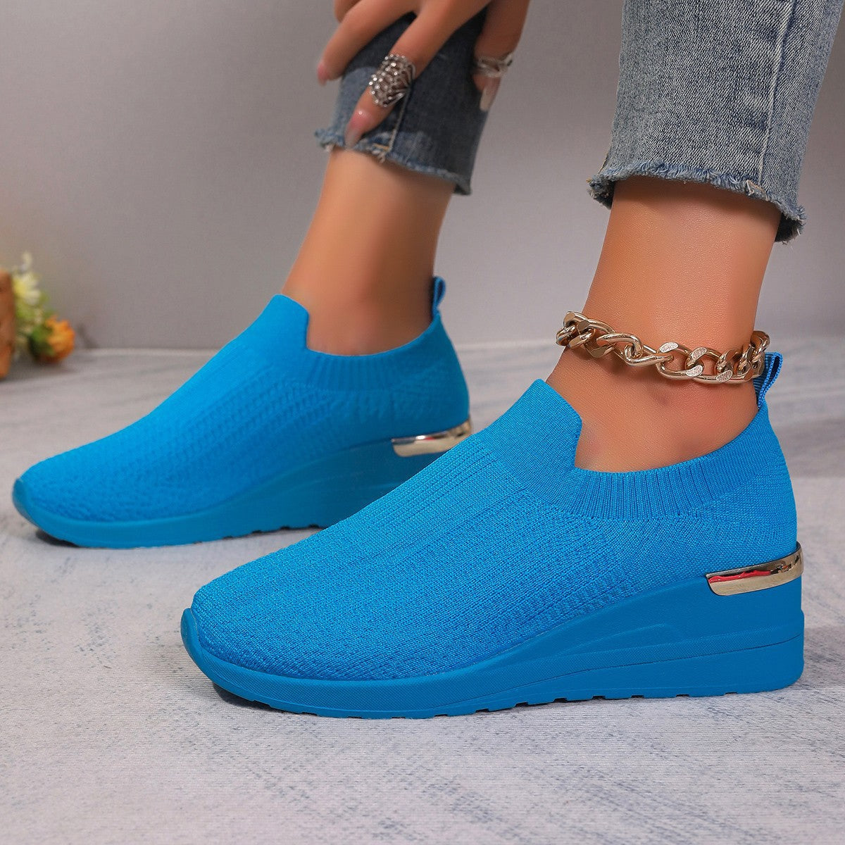 Ortho Welt Unique And Comfortable Casual Shoes In Flyknit Mesh