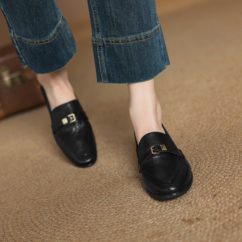 Ortho Welt Leder Loafer – Orthopedic Komfort, niedriger Absatz