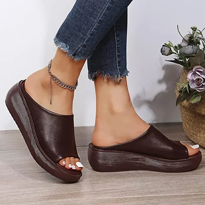 Ortho Welt Damen Keilsandalen - Orthopedic Komfort Slip-On