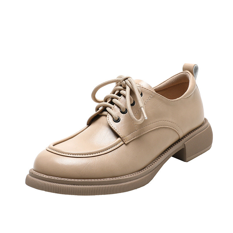 Ortho Welt Leather Lace-Up Shoes, British Style