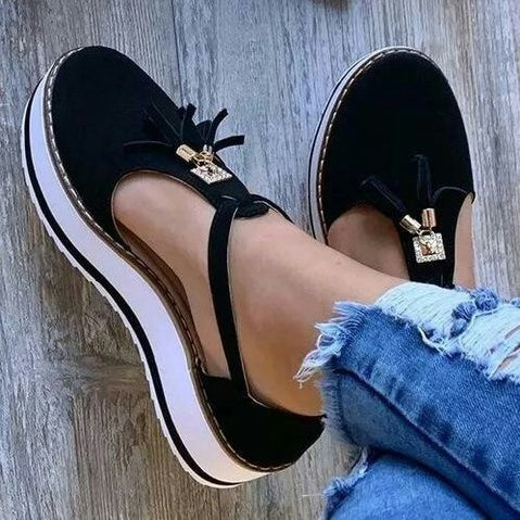 Ortho Welt Fringe Flat Shoes - Spring Elegance