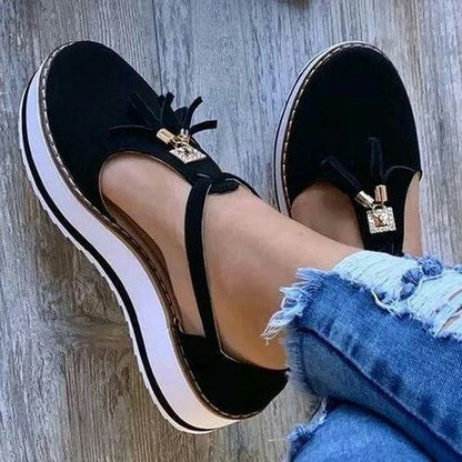 Ortho Welt Fringe Flat Shoes - Spring Elegance