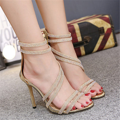 Ortho Welt Rhinestone Stiletto Heels - Unique And Daring Elegance