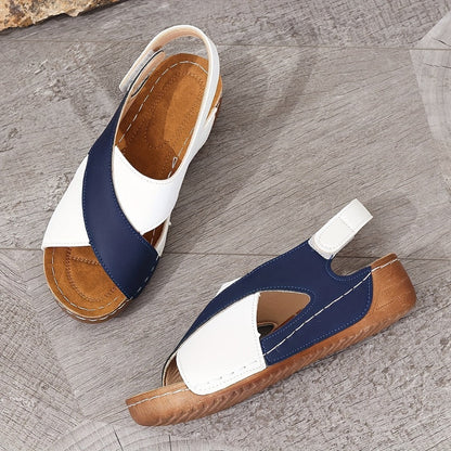 Ortho Welt Damen-Sandalen - Orthopädisch Farbblock Komfort