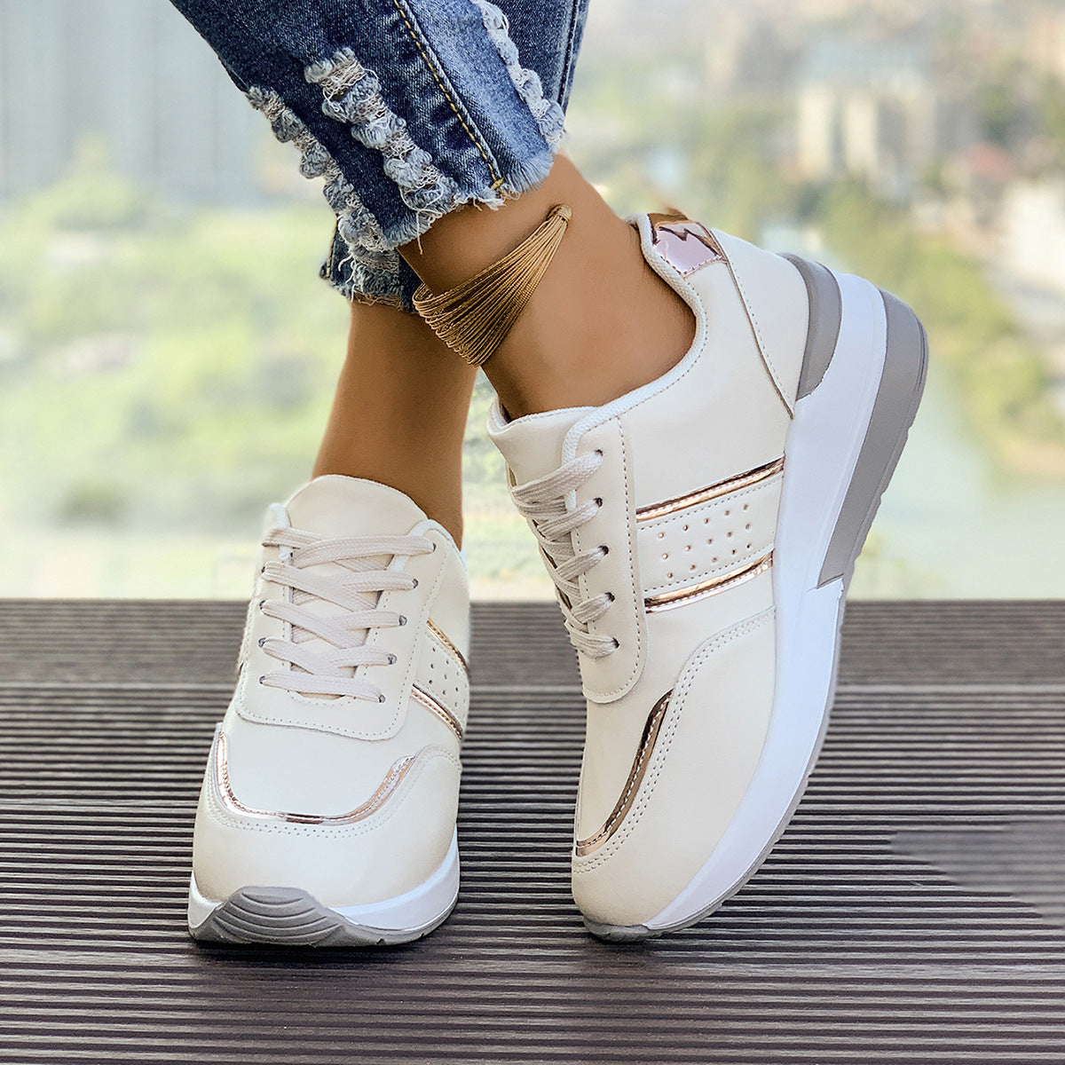 Ortho Welt Thick-Sole Sneakers - Unique And Comfortable Style