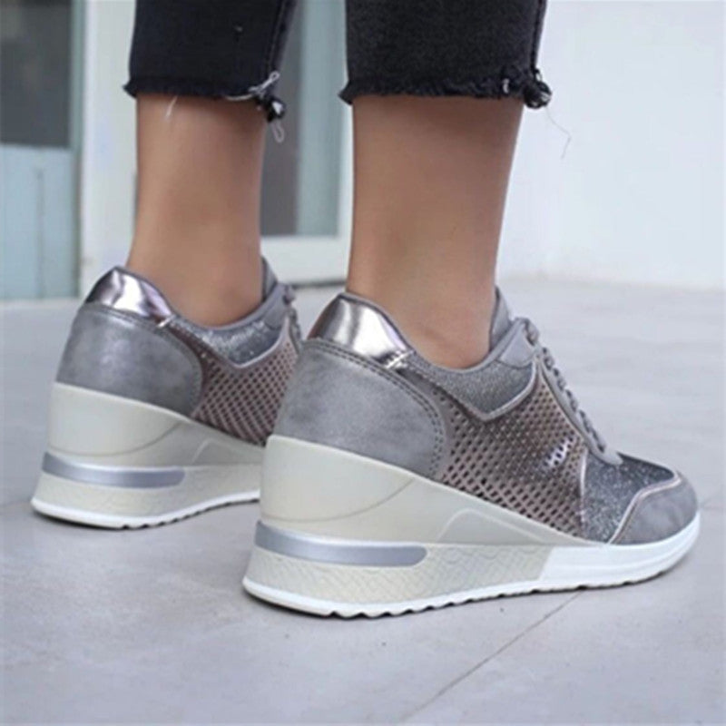 Ortho Welt Lace-Up Sneakers With Wedge Heels