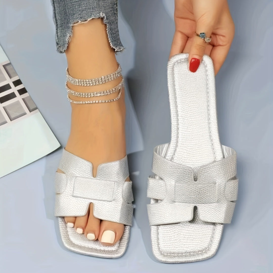 Ortho Welt Square-Toe Flat Sandals - Unique Elegance For Summer