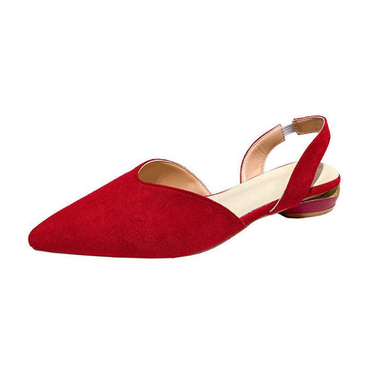 Ortho Welt Plus Size Open Low Heel Sandals