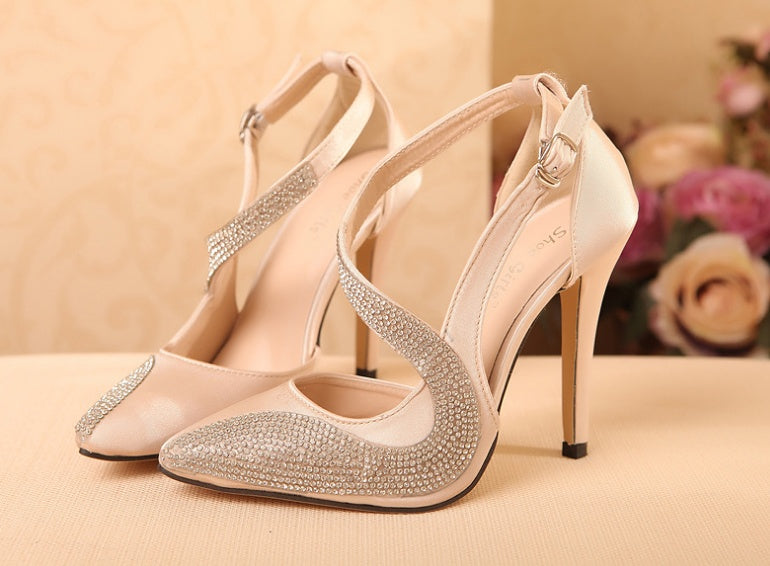 Ortho Welt Ultra-High Rhinestone Pumps - Unique Elegance