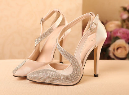 Ortho Welt Ultra-High Rhinestone Pumps - Unique Elegance
