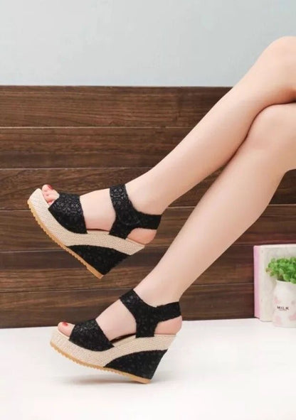 Ortho Welt Flat-Bottomed High-Heeled Sandals - Unique Elegance
