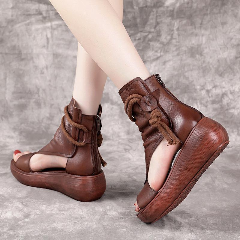 Ortho Welt Keilsandalen Leder Boho – Orthopedic Komfort