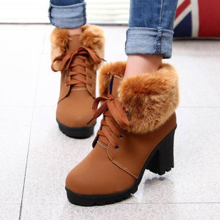 Ortho Welt Juliette Boots - Fur Collar & Orthopedic Comfort