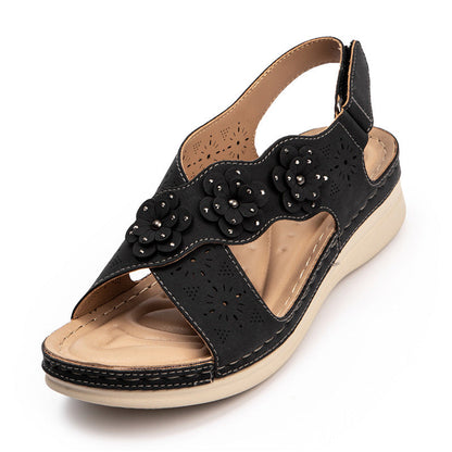 Ortho Welt Orthopedic Sandals - Floral Cutout Comfort