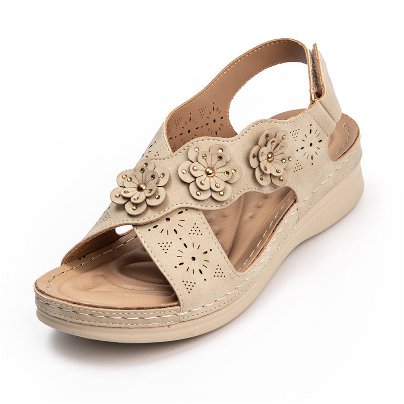 Ortho Welt Orthopedic Sandals - Floral Cutout Comfort