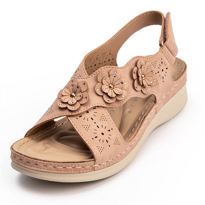 Ortho Welt Orthopedic Sandals - Floral Cutout Comfort