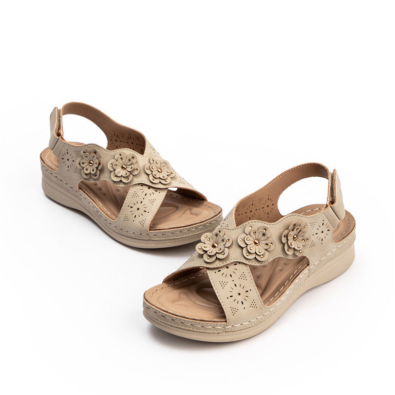 Ortho Welt Orthopedic Sandals - Floral Cutout Comfort